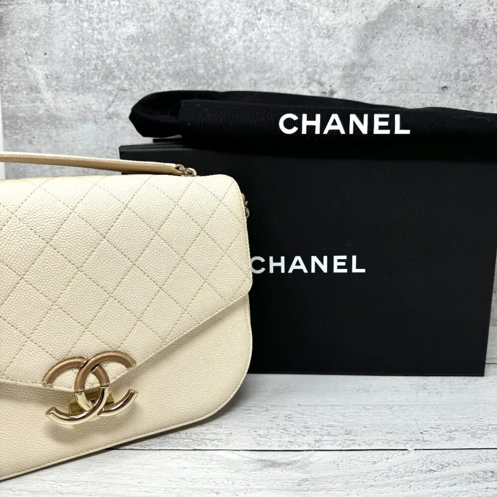 CHANEL Medium Caviar Cuba Top Handle Flap Satchel - Picture 12 of 16